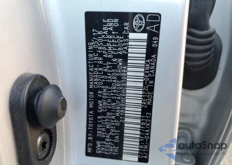 2017 Toyota Corolla L from USA, damaged, VIN 2T1BURHE6HC910884